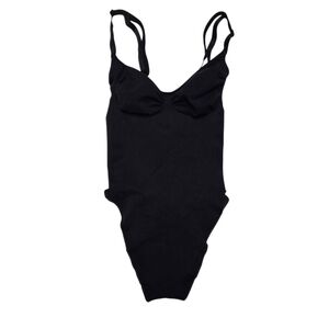 Skims Seamless Sculpting Thong Bodysuit Shapewear Onyx Black Large NWOT